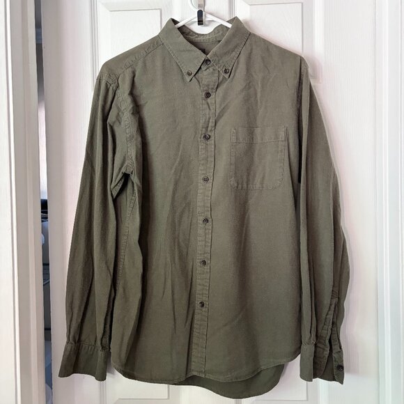 Uniqlo mens medium flannel army green - Picture 1 of 6